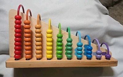 Melissa & Doug Arco Iris Cuentas Añadir/Restar Ábaco Completo Usado en Excelente Condición Foto 1 de 4