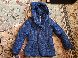 Tommy Hilfiger Girls Teen Blue Puffer Size 16 XL Hooded Coat Jacket - Picture 1 of 7