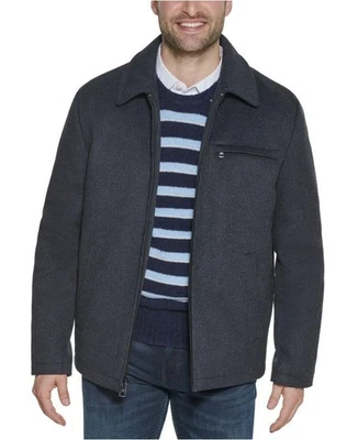 Chaqueta Hipster Calvin Klein Para Hombre Mezcla Lana en Gris Carbón-Pequeña Foto 1 de 3