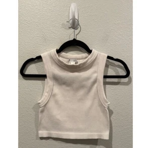 ZARA Racerback Rib Antique White Crop Top Size XS - Bild 1 von 4