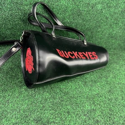 Ohio State Buckeyes Cheerleader Megaphone Shaped Purse Shoulder Bag Black Red - Image 1 of 4
