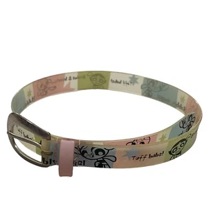 Vintage Power Puff Girls Cartoon Blossom Bubbles & Buttercup Colorful Girls Belt - Picture 1 of 6