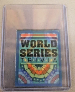 1991 SCORE WORLD SERIES TRIVIA #38 OF 56 COOKIE COMES THROUGH  HOLO 3D - Picture 1 of 3