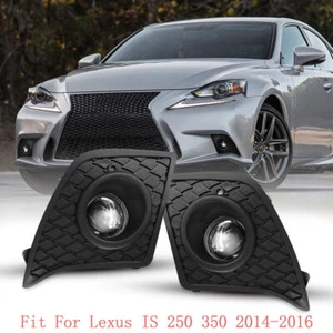 2Pcs Front Grills Bumper Driving Halogen Lamp Fog Lights For IS250 IS350 14-16 - Picture 1 of 8
