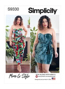 SIMPLICITY 9330 MISSES STRAPLESS JUMPSUIT Sewing Pattern Sizes 6 - 14 & 16 - 24 - Picture 1 of 8