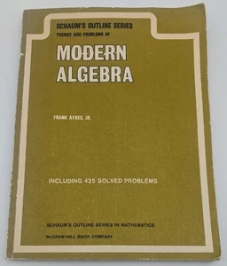 Vintage Schaum’s Outline Series Book Modern Algebra 1965 1st Edition Frank Ayres - Imagen 1 de 2