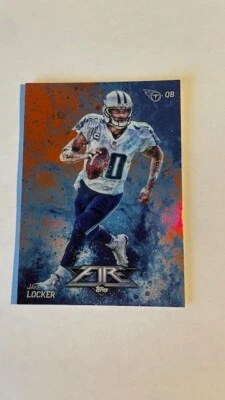 Jake Locker Red Foil Flame 2014 Topps Fire 28 Tenessee Titans - Image 1 of 2