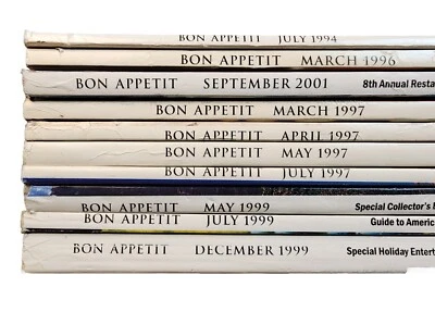 Lot of 10 - 94, 96, 97, 99, 2001 Bon Appetit Magazines! - Image 1 of 2