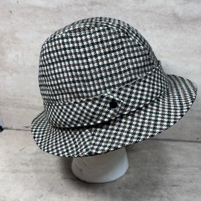 Pendleton Vintage Brown 100% Virgin Wool Herringbone Tweed Fedora Men’s M Lined - Image 1 of 4