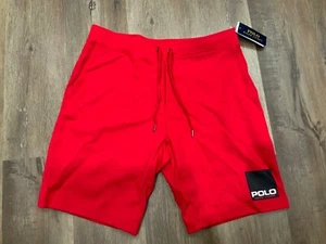 Polo Ralph Lauren Red Box Logo Double Knit Shorts Men's Sz M - Picture 1 of 9