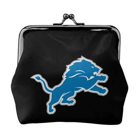 Detroit Lions Leather Coin Purse Change Purse Coin Bag Ladies Mini Wallet Cover