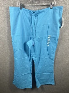 NWT Cherokee Workwear Scrub Flare Bottom Teal 4101P Style Size Petite XL - Picture 1 of 10