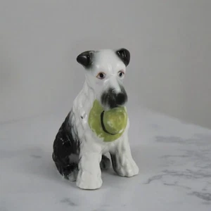 Vintage Figura de Porcelana Perro con Sombrero c.1970s Shabby Chic RETRO - Imagen 1 de 5