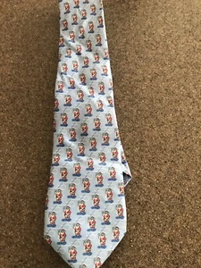Nwt Vineyard Vines Boys Tie Blue Fly Fishing Santa So Cute Shep & Ian $49.50 NEW - Picture 1 of 3