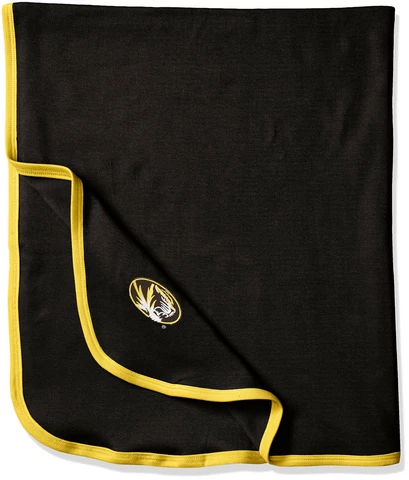 Two Feet Ahead NCAA Missouri Tigers Infant Blanket, One Size, Black/Gold Cover
