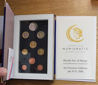 Paris 2005 Proof French Euro Coins Set w/ ANA Special Edition Packaging Rare #46 - Image 1 of 4