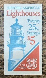 Scott #BK171, $5.00 booklet of 25c Lighthouse stamps, unused, MNH - Picture 1 of 3