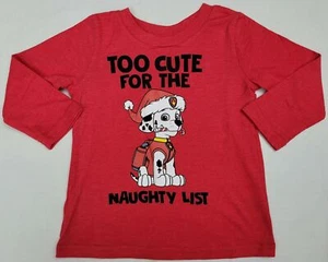 Paw Patrol Too Cute For the Naughty List Boys Christmas T-Shirt 18M 24M - Picture 1 of 1