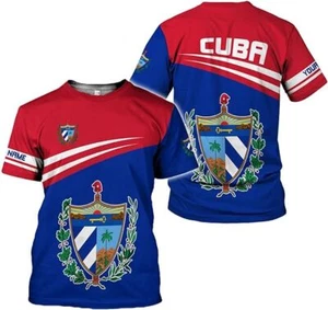 Personalized Name Cuba Shirt 3D, Cuban Tshirts for Men and Women, Cuba Flag Shir - Picture 1 of 2