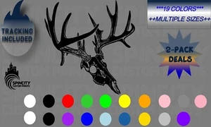 Deer Skull Car Window Vinyl Decal Hunting Truck Graphic Outdoors Sticker - Bild 1 von 11