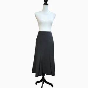 Worthington Women Dark Gray 10 Midi Skirt Back Zip Lined Classic - Picture 1 of 5