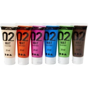 6 x Assorted Colour Water Based Acrylic Mett Paint Tube For Painting Crafts 20ml - Picture 1 of 1