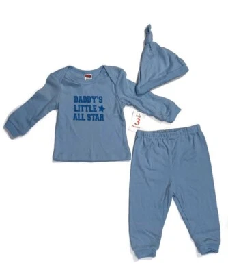 Fisher-Price Juego de 3 Piezas 6/9 Meses Azul (Daddy’s Little All Star) Nuevo con Etiquetas Foto 1 de 4