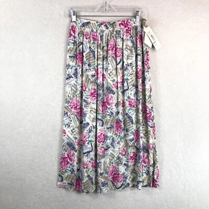 Vintage Skirt Womens 13/14 Southern Lady NEW Midi Music Floral 90s USA Grandma - Picture 1 of 8
