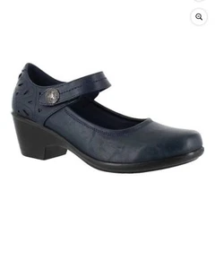 NIB EASY STREET CAMELLIA COMFORT WAVE NAVY MARYJANE SHOES, SIZE 5.5 M - Imagen 1 de 6
