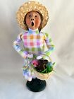 Byers Choice Spring Easter Girl W/ Chocolate Bunny ~ Egg ~ Nonpareils ~ Chick
