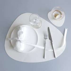 2pcs/set Placemat Non-fading Non-slip Easy Care Coaster Modern Simple Style - Picture 1 of 3