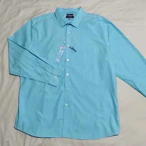 Cam Newton HERGESTELLT moderne Passform Herren blau Kleid Shirt (2XL) 18,5""/37""-38"" bügelfrei - Bild 1 von 11