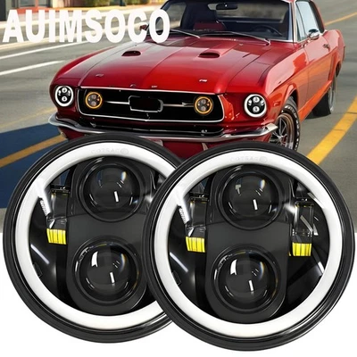 Par de faros LED altos bajos de 5,75" 5-3/4 pulgadas para BMW 528e 528i 530i 633CSi 733i Foto 1 de 4