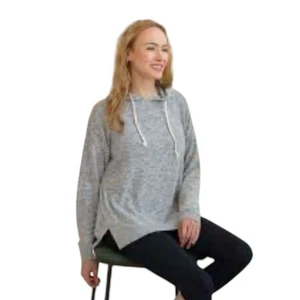 UG Apparel Sweater Hoodie Gray Knit Soft Comfy Oversized Long Womens Size M NWT - Picture 1 of 11