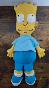Muñeco de peluche Bart Simpson 1990 17" juguete con ojos duros; película 20th Century Fox - Imagen 1 de 24
