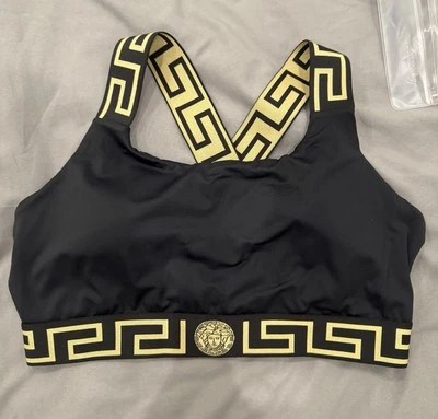 Versace Women’s Swim Greta Border Vita Bikini Top Black Medium size 3 - Image 1 of 4
