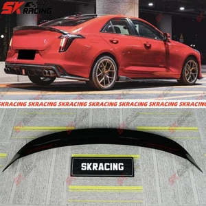 Rear Spoiler Wing Fits Cadillac CT4 2020-2025 Forged/Glossy Black/Carbon Fiber - Picture 1 of 31