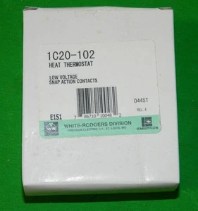 White-Rodgers 1C20-102 IVORY ECONOMY MECHANICAL HEAT ONLY THERMOSTAT LOW VOLTAGE - Picture 1 of 3