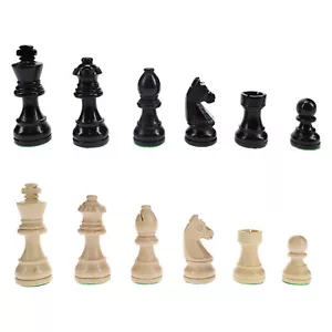 WE Games Pezzi di scacchi Staunton macchiati di nero, Pezzi di legno ponderato, 3 pollici King - Foto 1 di 5