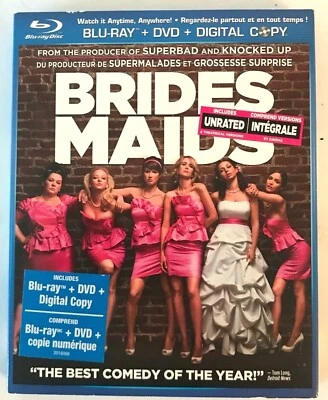 Bridesmaids Blu-Ray+DVD w Slipcover 2011 Kirsten Wiig Melissa McCarthy Comedy - Image 1 of 4