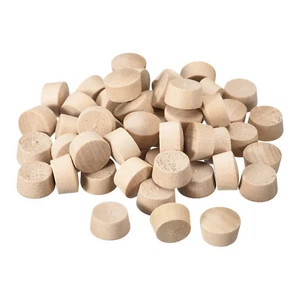 100 piezas tapones de madera con botones, tapones de cabeza redonda de 17/32 pulgadas cubiertas de orificios para tornillos de madera - Imagen 1 de 5