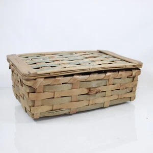 Körbchen Antik - kleiner Weidakorb zur Aufbewahrung - Nähkörbchen, Nähkästchen - Bild 1 von 5