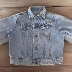 De Colección Lee 2 Bolsillos Azul Claro Denim Jean Camionero Chaqueta Niños Niñas S 6 Y2K Retro - Imagen 1 de 12