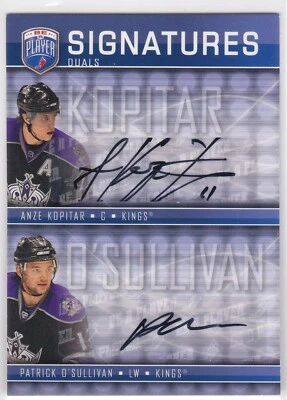 2008-09 UD Be a Player Duals Sig #S2-OK  Anze Kopitar Patrick O'Sullivan (T28) - Image 1 of 2