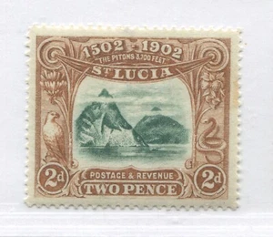 St. Lucia 1902 2d mint o.g. hinged - Bild 1 von 1