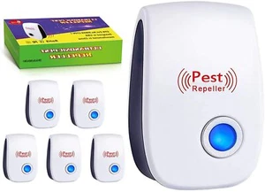 6 Pack Ultrasonic Pest Repeller/Repellent, 2021 Upgraded Electronic Plug in Bug/ - Picture 1 of 10