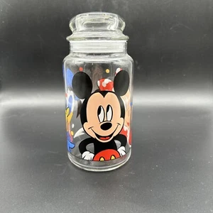Vintage Disney Mickey Minnie Donald Duck Glass Jar Treats, Snacks Dog Treats. - Picture 1 of 4