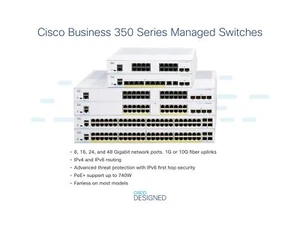 Cisco CBS350-8S-E-2G-EU Switch - 8 Anschlüsse - L3 - managed inkl VAT - Picture 1 of 12