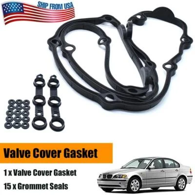 For 2002-2006 BMW Valve Cover Gasket Set&Seals E46 E60 525i 530i 330Ci X5 X3 USA - Image 1 of 4
