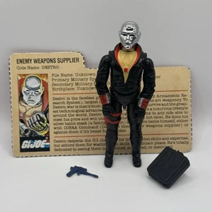 GI Joe 1983 Destro 100% Complete Vintage ARAH Hasbro Action Figure With Card - Imagen 1 de 12